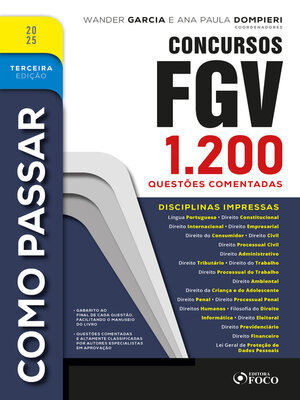 cover image of Como Passar em Concursos FGV--3ª Ed--2025